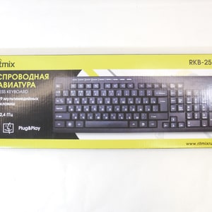 Клавиатура беспроводная Ritmix RKB-255W, черная, USB