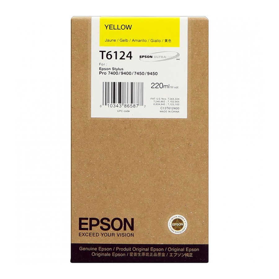 Картридж Epson T6124 желтый C13T612400 1