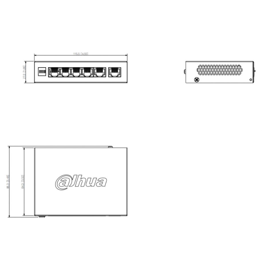 POE коммутатор Dahua DH-CS4006-4ET2GT-36 4