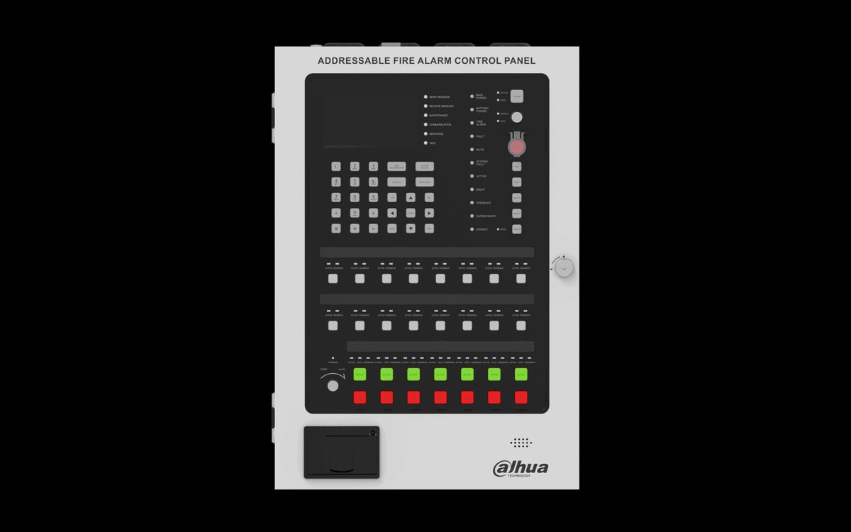 Адресная панель управления пожарной сигнализацией ОПС Dahua DHI-HY-1022R 4
