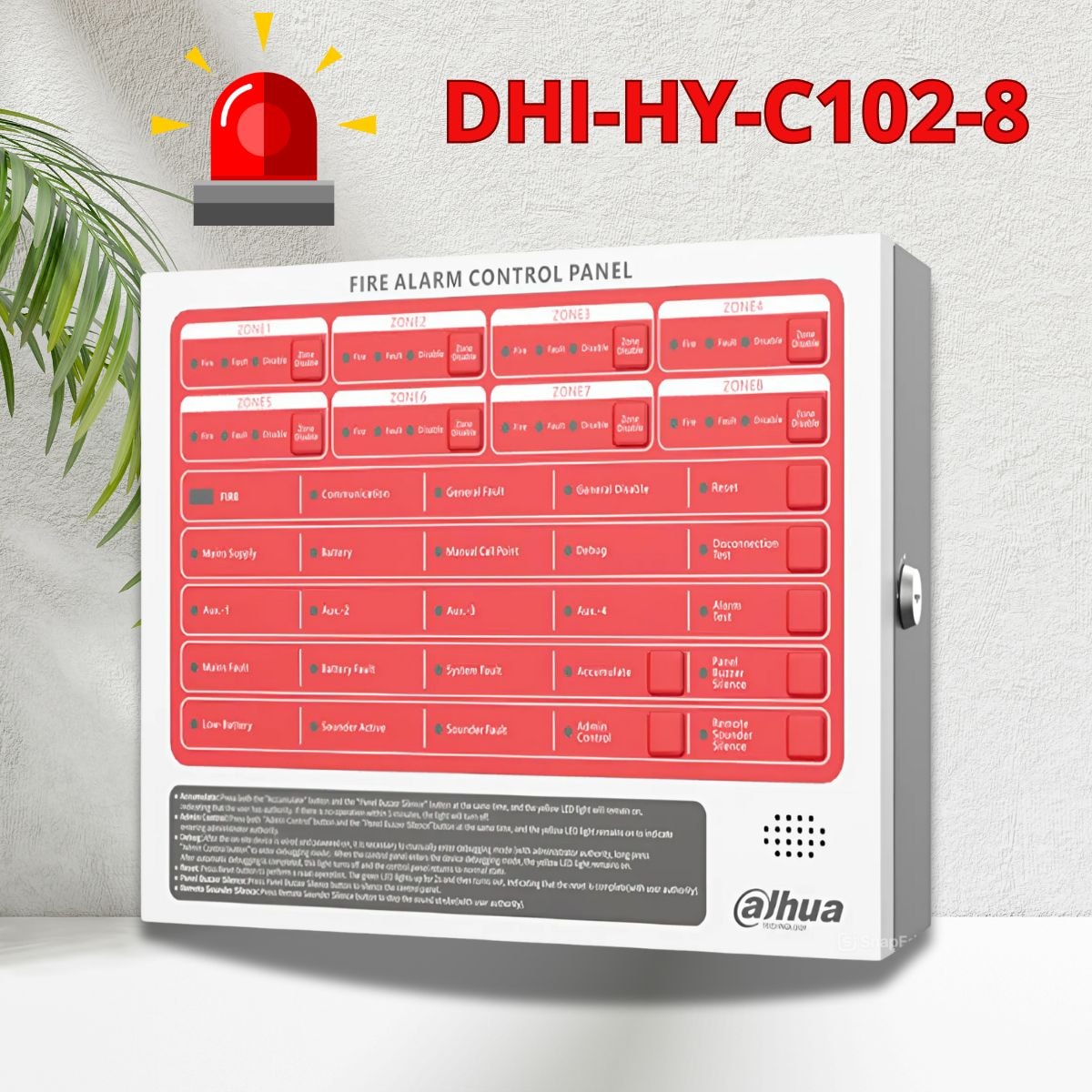 Пульт управления пожарной сигнализацией Dahua DHI-HY-C102-8 2