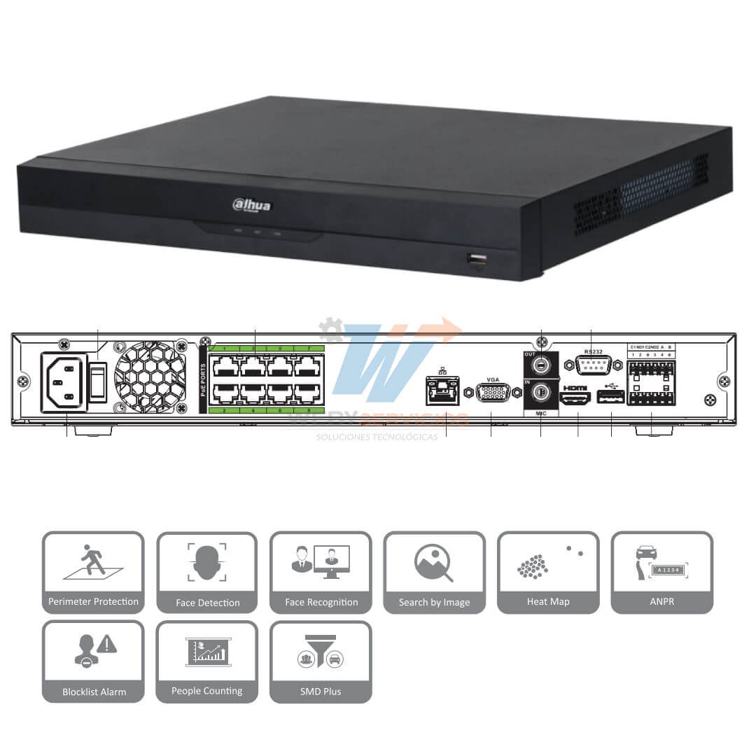Видеорегистратор IP Dahua DHI-NVR5208-EI 5