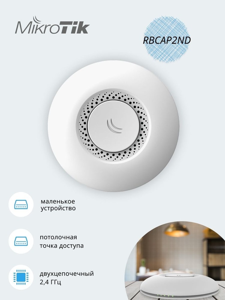 Беспроводная точка доступа Mikrotik RBcAP2nD 1