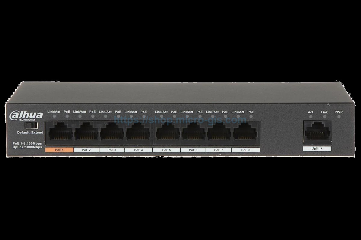 POE коммутатор Dahua DH-PFS3009-8ET1GT-96 1