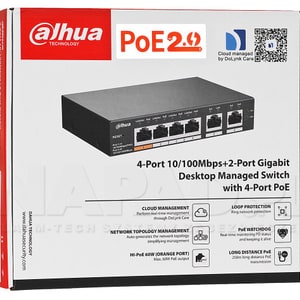 POE коммутатор Dahua DH-CS4006-4ET-60