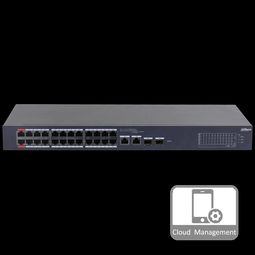 POE коммутатор Dahua DH-CS4226-24ET-375 3