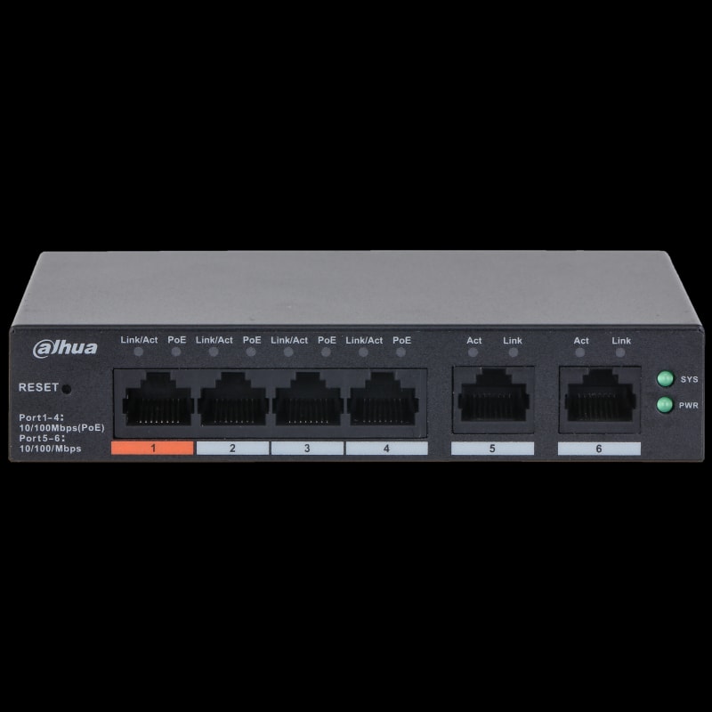 POE коммутатор Dahua DH-CS4006-4ET2ET-60 1