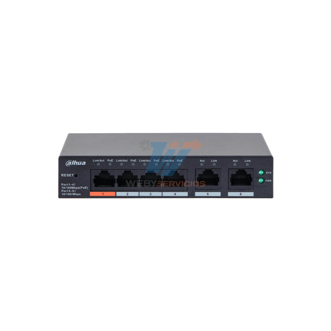 POE коммутатор Dahua DH-CS4006-4ET2ET-60 3