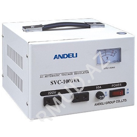 Стабилизатор Andeli SVC-1000VA (вх. 110в х1 - 220в х1) диап.вход.напр 150-250В 5А 700Ватт 3