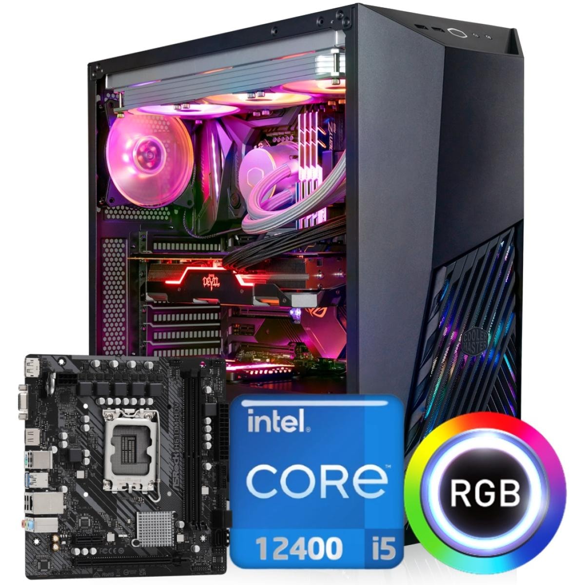 Процессор CPU Intel Core i5 12400F/ram DDR4 16GB/GTX650 1TB/ H610 power 550w 4