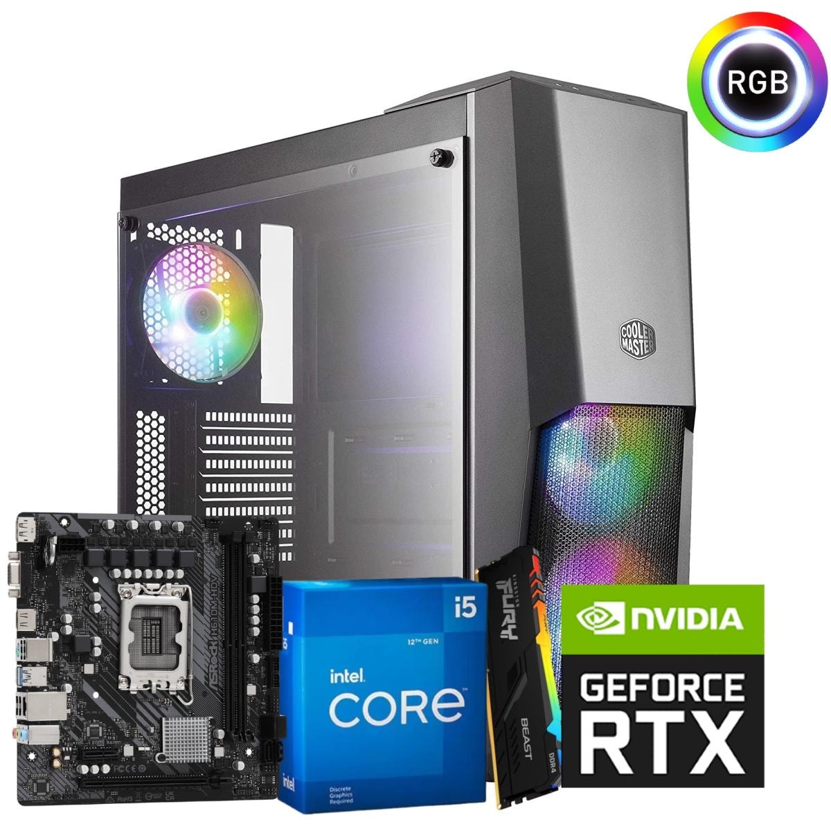 Процессор CPU Intel Core i5 12400F/ram DDR4 16GB/GTX650 1TB/ H610 power 550w 5