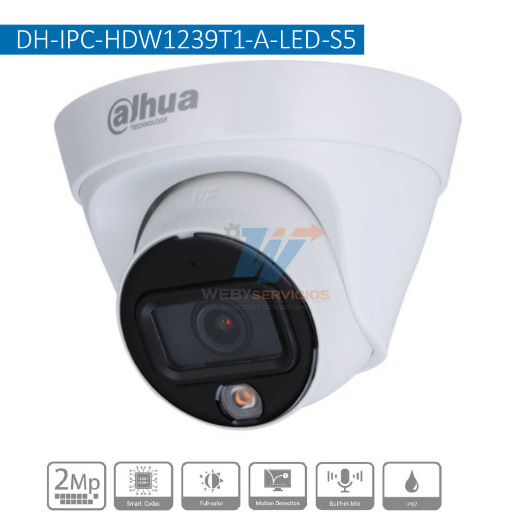 Камера внутренняя Dahua DH-IPC-HDW1239T1P-A-LED-0280B