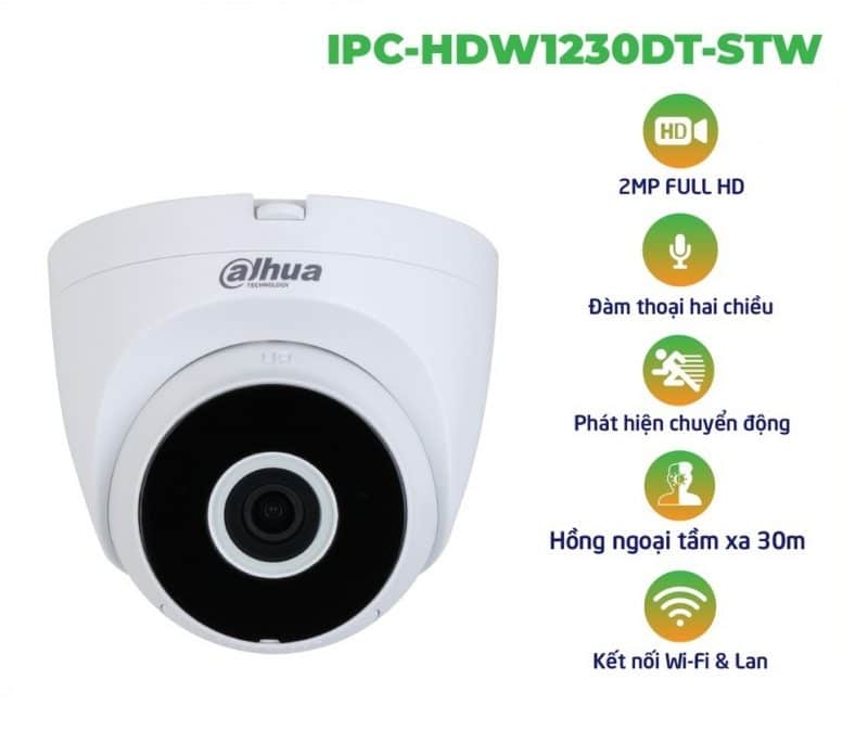 Wi-Fi камера внутренняя Dahua DH-IPC-HDW1230DT-STW