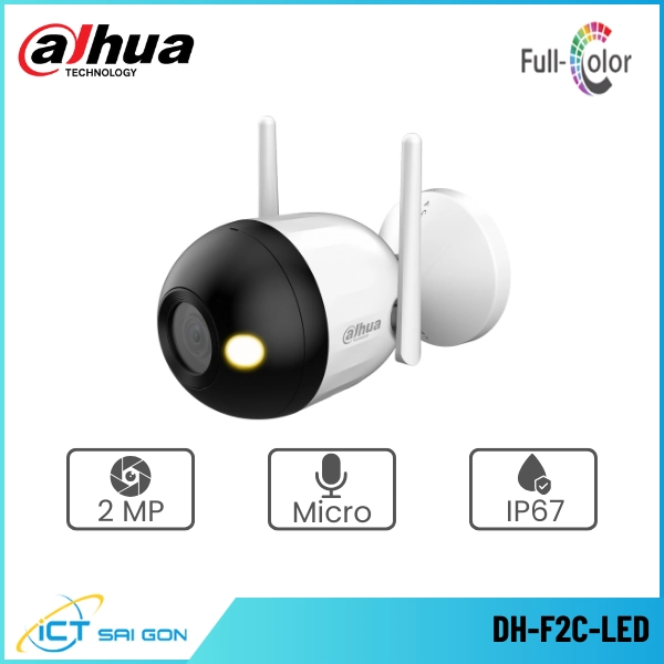 Wi-Fi камера наружная Dahua DH-F2C-LED
