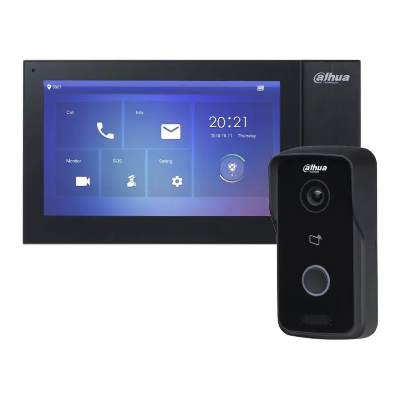 IP Видеодомофон Dahua DHI-KTP02/DHI-VTO2111D-P-S3/DHI-VTH2421FB-P комплект