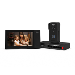 IP Видеодомофон Dahua DHI-KTP02/DHI-VTO2111D-P-S3/DHI-VTH2421FB-P комплект