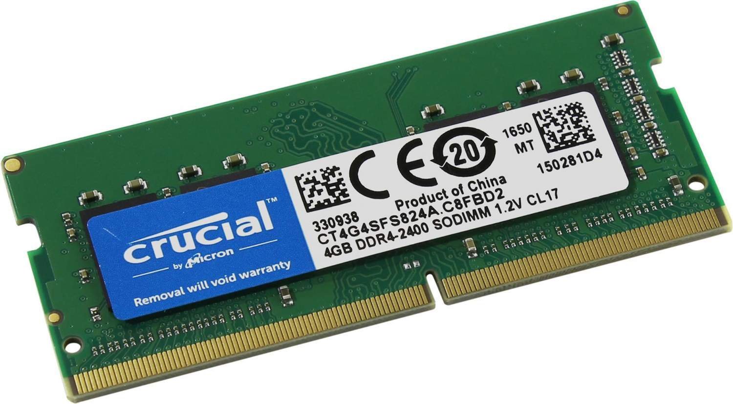 ОЗУ для ПК 4GB Crucial DDR4 2400MHz DIMM ОЗУ для ПК 4GB Crucial DDR4 2400MHz DIMM