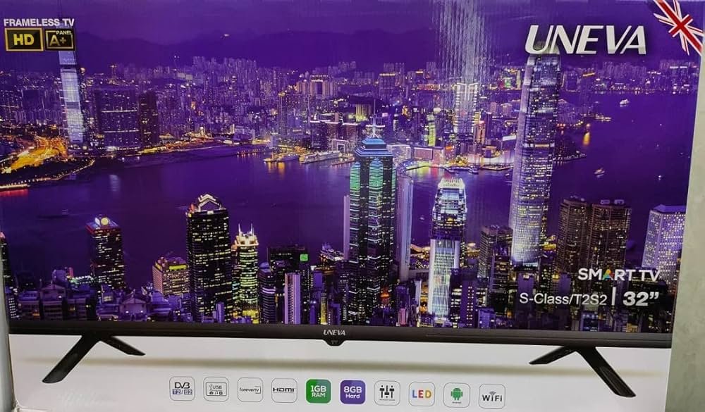 Телевизор 32" UNEVA / HD 1366x768 / LED / DVB-T2 / Black Телевизор 32" UNEVA / HD 1366x768 / LED / DVB-T2 / Black