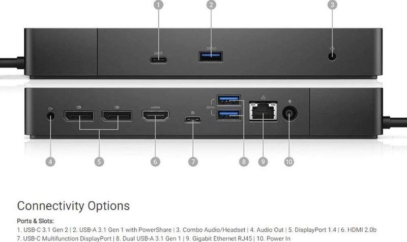 Док-станция Dell WD19S / 180W / USB-C / Power Delivery Док-станция Dell WD19S / 180W / USB-C / Power Delivery