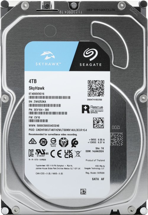 Жесткий диск для систем видеонаблюдения 3.5 HDD 4TB Seagate SkyHawk ST4000VX016 SATA Жесткий диск для систем видеонаблюдения 3.5 HDD 4TB Seagate SkyHawk ST4000VX016 SATA