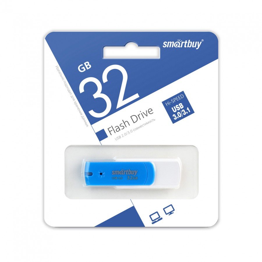 Флеш карта 32Gb USB 3.0 SmartBuy Diamond Blue (SB32GBDB-3) Флеш карта 32Gb USB 3.0 SmartBuy Diamond Blue (SB32GBDB-3)