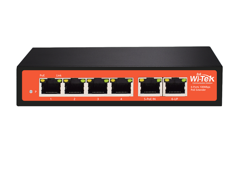 PoE-удлинитель Wi-Tek WI-PE51E 4FE+1Uplink PoE-удлинитель Wi-Tek WI-PE51E 4FE+1Uplink