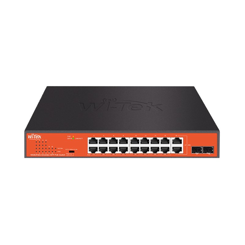 Коммутатор PoE Wi-Tek WI-PS318GFH 16GE+2SFP Коммутатор PoE Wi-Tek WI-PS318GFH 16GE+2SFP