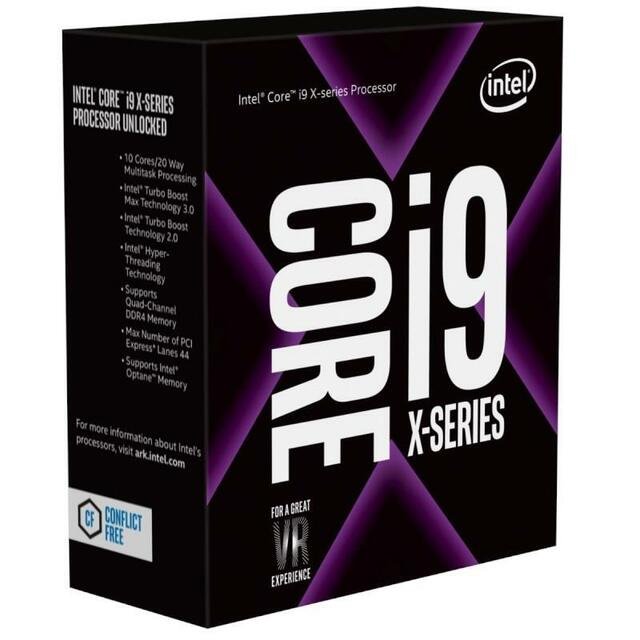 Процессор Intel Core i9-10900X / 3.7GHz (Turbo) / 10 ядер / 19.25MB Cache / 165W / LGA2066 Процессор Intel Core i9-10900X / 3.7GHz (Turbo) / 10 ядер / 19.25MB Cache / 165W / LGA2066
