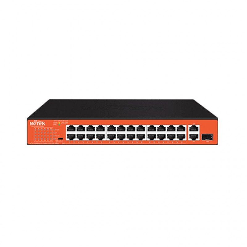 Коммутатор PoE Wi-Tek WI-PS526GH 24FE+1GE+1SFP Коммутатор PoE Wi-Tek WI-PS526GH 24FE+1GE+1SFP