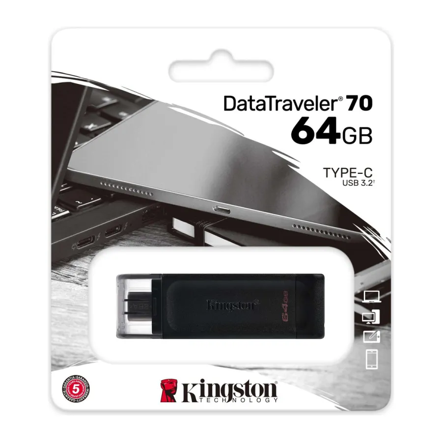 Флеш карта 64GB USB 3.0 Kingston DT70/64GB — фото 4