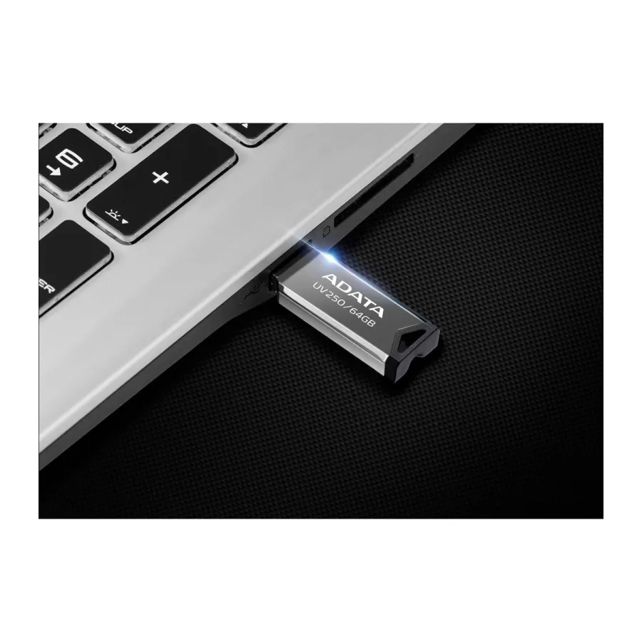 Флеш карта 64GB USB 2.0 ADATA UV250 Metal Silver Classic — фото 2