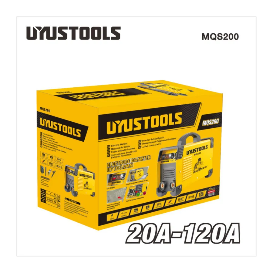 Сварочный инвертор MMA UYUSTOOLS MQS200 — фото 2