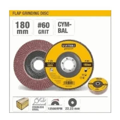 Круг лепестковый 180 мм, P60 UYUSTOOLS DLF760M