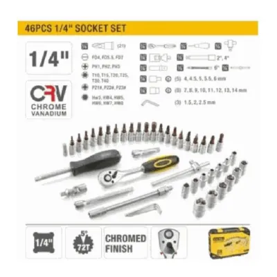 Набор торцевых головок 1/4", 46 предм. UYUSTOOLS DAD46U