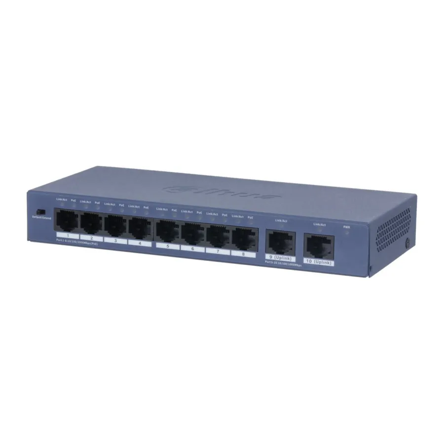 POE коммутатор Dahua DH-S3010-8GT-90 — фото 3