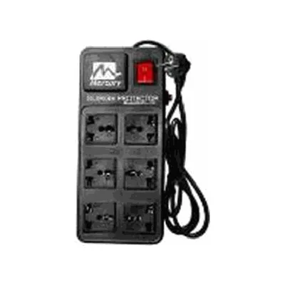 Сетевой фильтр MERCURY 6240U-SCK / 1.8 м / 6 розеток / 10A / Black