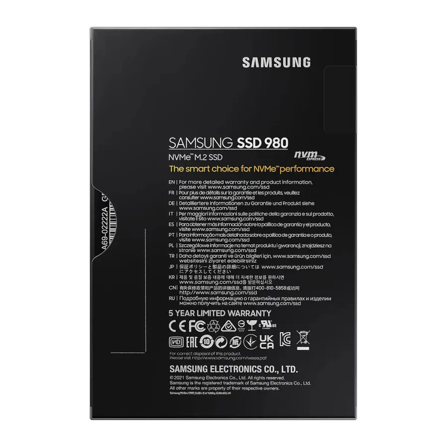 Жесткий диск для ноутбука и ПК 2.5" SSD 500GB Samsung 980 NVMe PCle чтения 3500Мб — фото 3