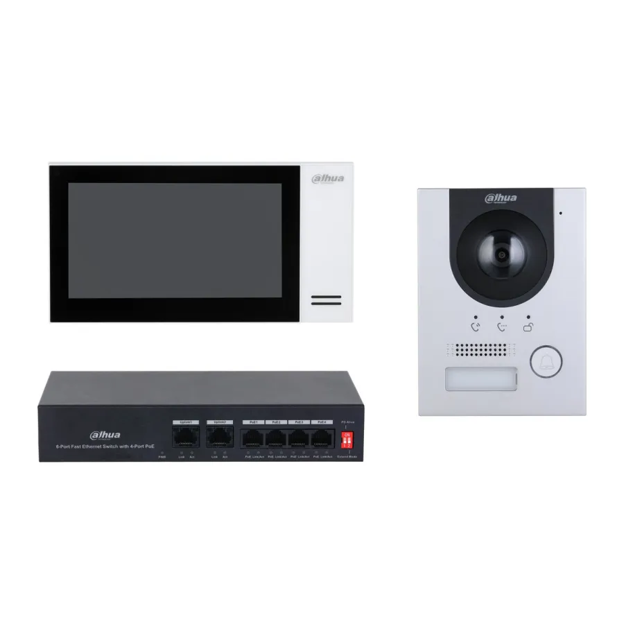 IP Видеодомофон Dahua DHI-KTP01L(F)/DHI-VTO2201F-P-S2/DHI-VTH2421FW-P — фото 2