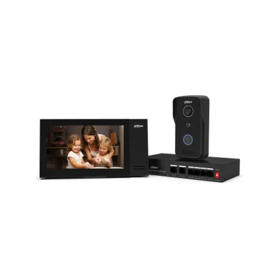 IP Видеодомофон Dahua DHI-KTP02/DHI-VTO2111D-P-S3/DHI-VTH2421FB-P комплект
