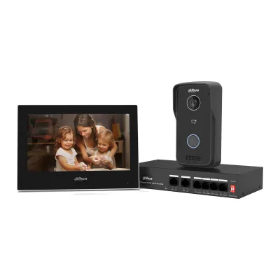 Комплект IP Видеодомофон Dahua DHI-KTP03/DHI-VTO2111D-P-S3/DHI-VTH2621G-P