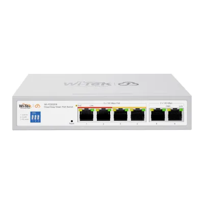 Коммутатор PoE Wi-Tek WI-PCES206 4PoE+2Uplink 100Mbps