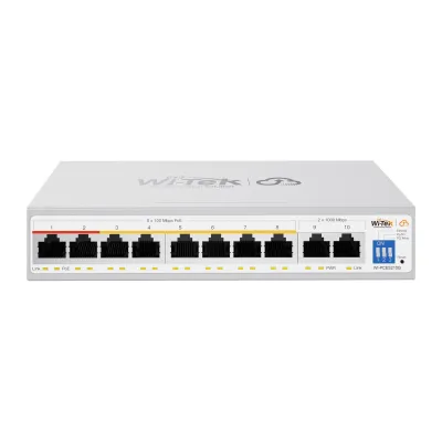 Коммутатор PoE Wi-Tek WI-PCES210G 8PoE+2Uplink 100Mbps