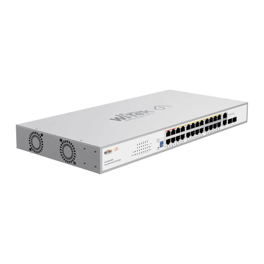 Коммутатор PoE Wi-Tek WI-PCES226GF 24PoE+2SFP 100Mbps — фото 2