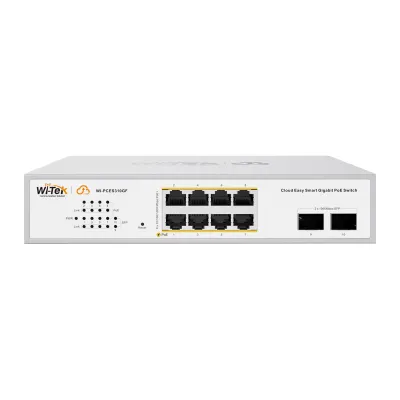 Коммутатор PoE Wi-Tek WI-PCES310GF V2 8PoE+2SFP 1Gbps