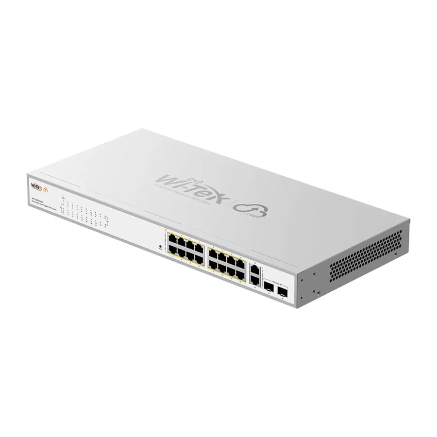 Коммутатор PoE Wi-Tek WI-PCES320GFH 16GE+2GE+2SFP 1Gbps — фото 3