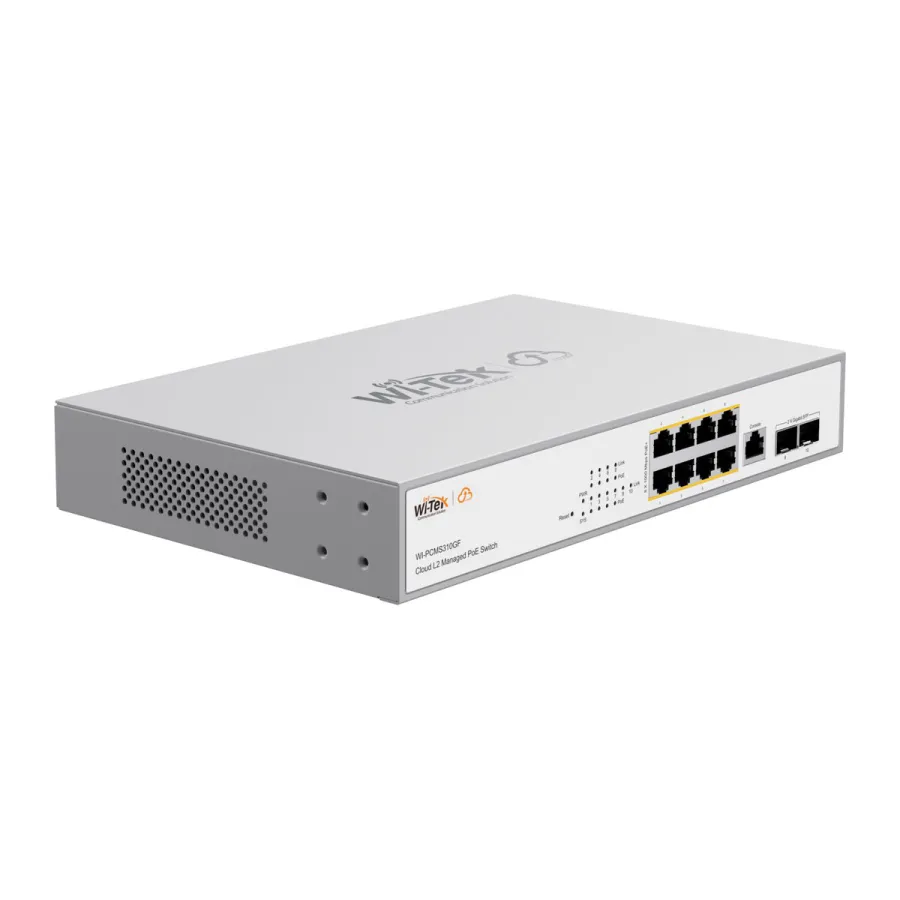 Коммутатор управляемый L2+ Wi-Tek WI-PCMS310GF V2 8PoE+2SFP — фото 2