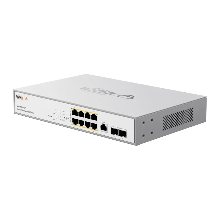 Коммутатор управляемый L2+ Wi-Tek WI-PCMS310GF V2 8PoE+2SFP — фото 3