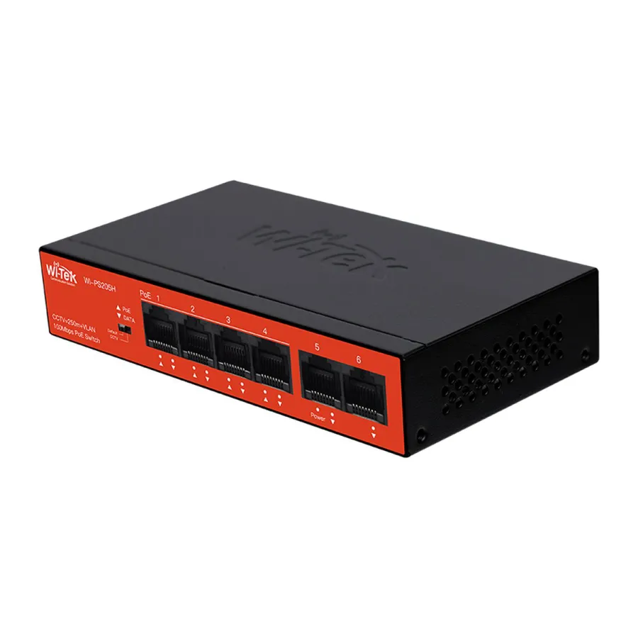 Коммутатор PoE Wi-Tek WI-PS205H V3 4FE+2FE — фото 3