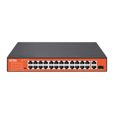 Коммутатор PoE Wi-Tek WI-PS526GH 24FE+1GE+1SFP