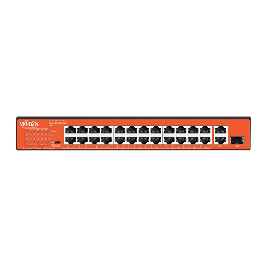 Коммутатор PoE Wi-Tek WI-PS526GH 24FE+1GE+1SFP — фото 2